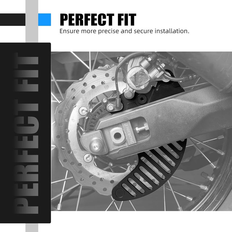 NICECNC Black Rear Brake Disc Guard Protector Compatible with Yamaha Tenere 700 /XTZ700 2019 2020 2021 2022 2023 2024, 6061-T6 Aluminum, Anodization, CNC, Tenere 700 Accessories - Image 2